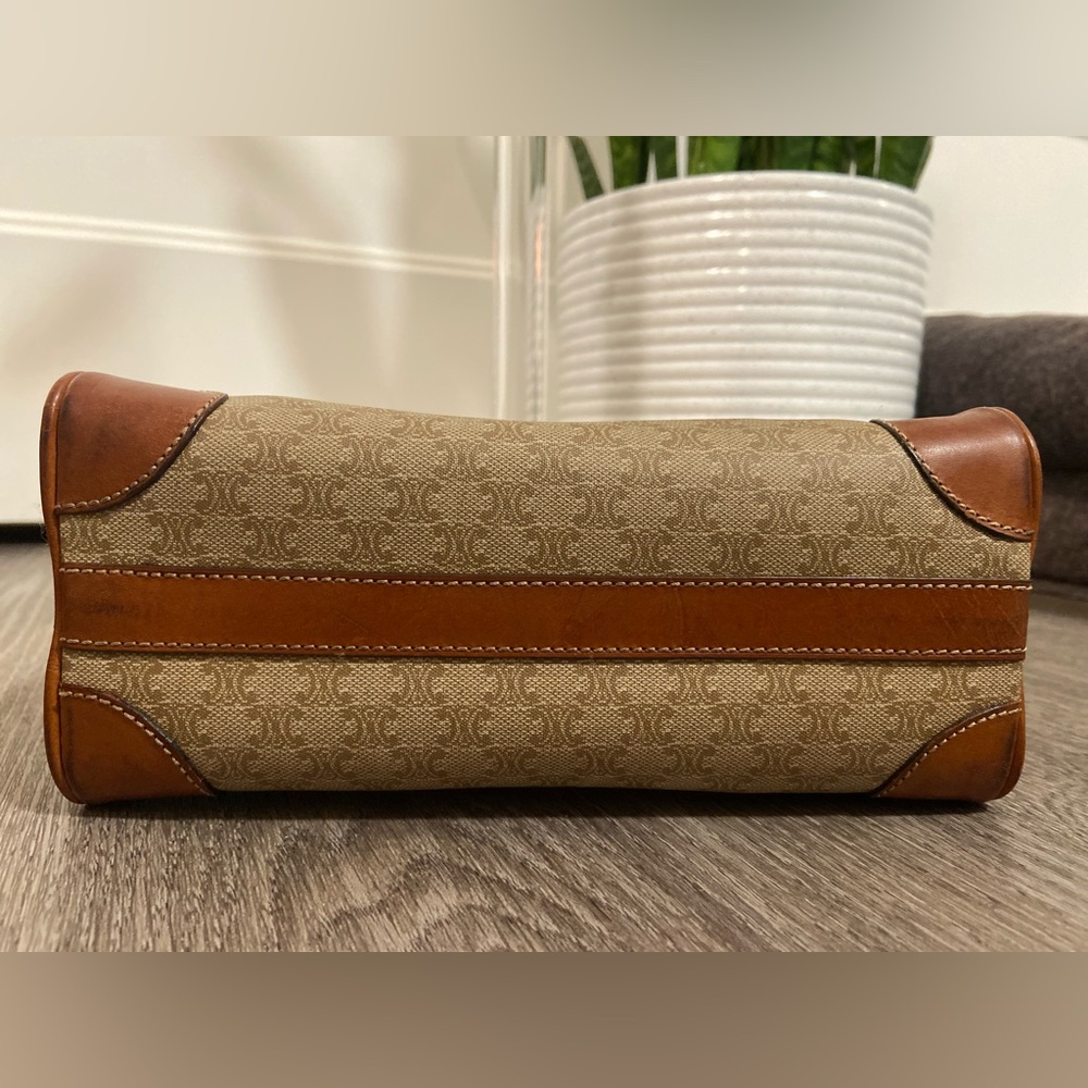 CELINE Rare Vintage Beige Macadam Mini Tote - Picture 7 of 17